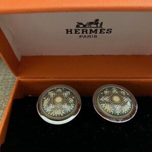 Hermes Vintage Enamel Earrings
